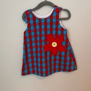 Blue and Red checkered dress